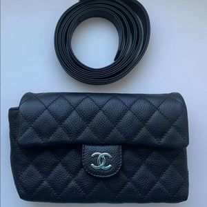 CHANEL Uniform Caviar Quilt Belt Bag